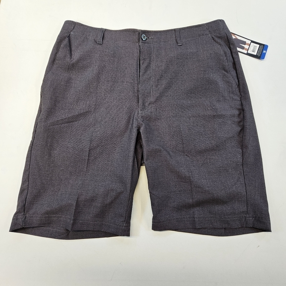 Pebble Beach Men's Dry-Luxe Performance Flat Front Golf Shorts, Navy, Size 36